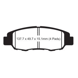 PLAQUETTES DE FREIN STANDARD AVANT