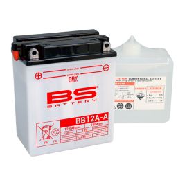 BATTERIE 12V BB12A-A  AVEC PACK D'ACIDE