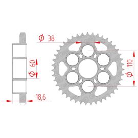 AFAM Couronne Ar. Acier 525P - (50801)