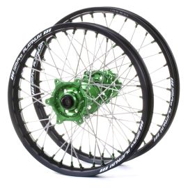 ROUE MX COMPLÈTE ARRIÈRE KAWASAKI VERT/NOIR MAT/VERT