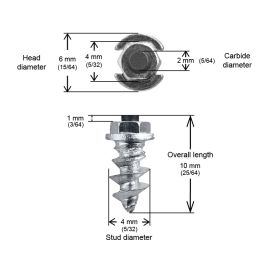 SS - CRAMPONS À ÉPAULEMENT (8MM)