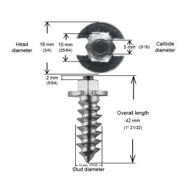 SS - CRAMPONS À ÉPAULEMENT (40MM)