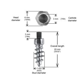 iGrip ST Crampons Standard Surdimensionné Plat | 18mm