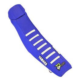 COUVRE-SIÈGE YAMAHA YZ 85 BLEU/NERVURES BLANCHES