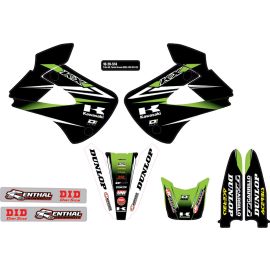ENSEMBLE GRAPHIQUE «TEAM GREEN» POUR KAWASAKI