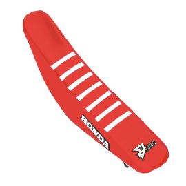 COUVRE-SIÈGE HONDA CRF250-450 ROUGE /NEVURES BLANCHES