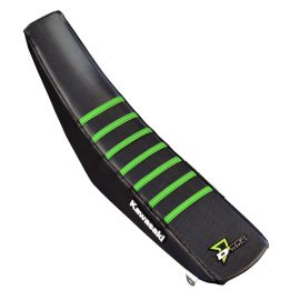 COUVRE-SIÈGE KAWASAKI KXF250-450 NOIR/NERVURES VERTES