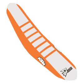 COUVRE-SIÈGE KTM  SX/F 250-450 ORANGE/BLANC/NEVURES ORANGES