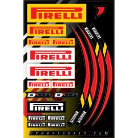 FEUILLE D'AUTOCOLLANTS PIRELLI