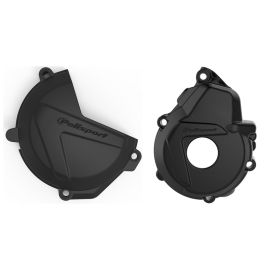 ENSEMBLE PROTECTION DE CARTER D'EMBRAYAGE ET D'ALLUMAGE HUSQVARNA (NOIR)