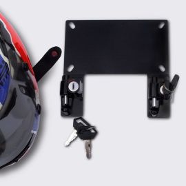 SUPPORT DE PLAQUE D'IMMATRICULATION AVEC CADENAS DE CASQUE