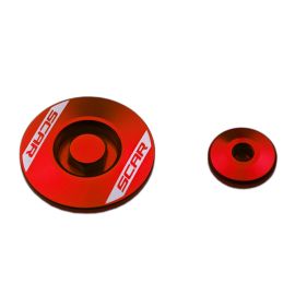 BOUCHONS MOTEUR (HONDA) - ROUGE