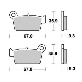 PLAQUETTES DE FREIN SERIE - ECO-FRICTION - (FA367) ARRIÈRE