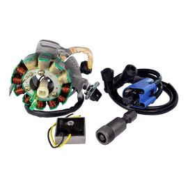 KIT STATOR 200 W + RÉGULATEUR DE TENSION + BOBINE D'ALLUMAGE + EXTRACTEUR (YAMAHA)