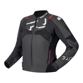 MANTEAU DE CUIR FEMME STRADALE EVO NOIR/BLANC